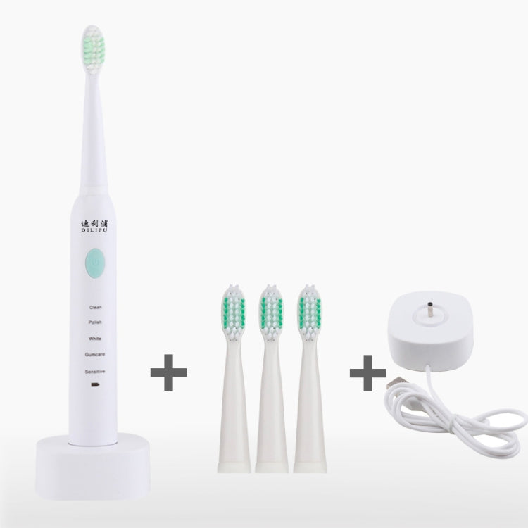 DELIPU Electric Toothbrush Rechargeable Sonic 5-Speed Adjustment Children Adult Household Waterproof Soft Hair Whitening Toothbrush, USB Charging Cable  (Blue), USB Charging Cable (White), USB Charging Stand (Blue), USB Charging Stand(Pink)������������...