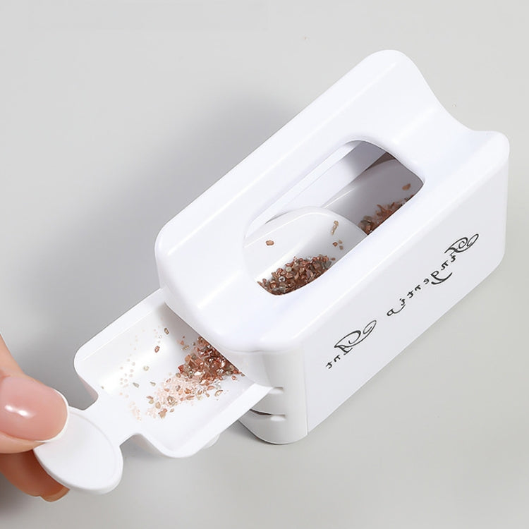 Nail Art Double-Layer Powder Jewelry Recycling Box Portable Infiltration Powder Container Manicure Tool