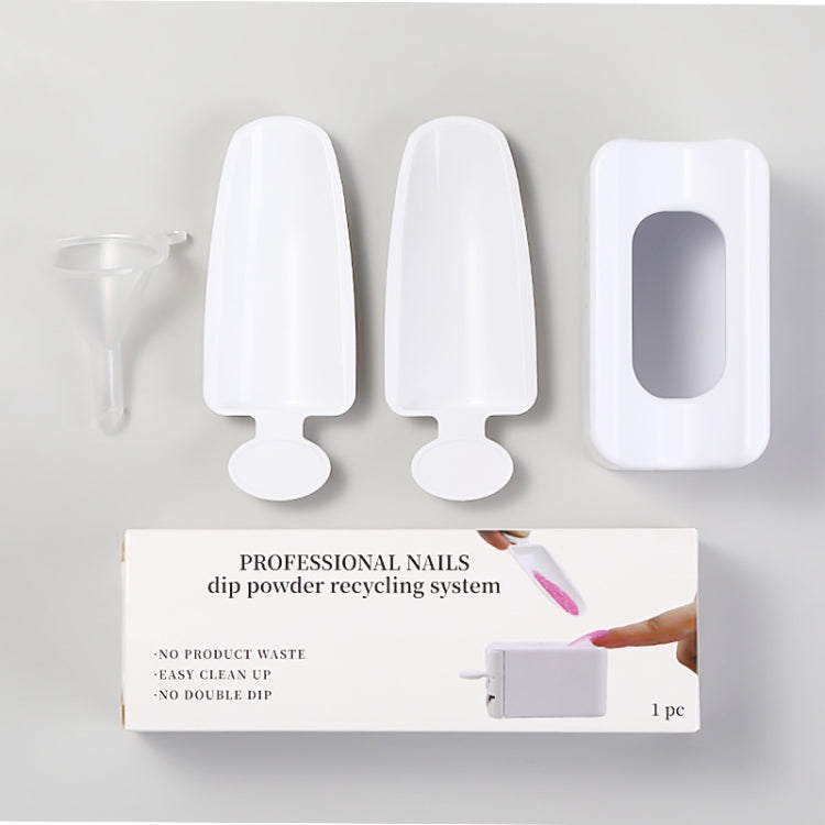 Nail Art Double-Layer Powder Jewelry Recycling Box Portable Infiltration Powder Container Manicure Tool