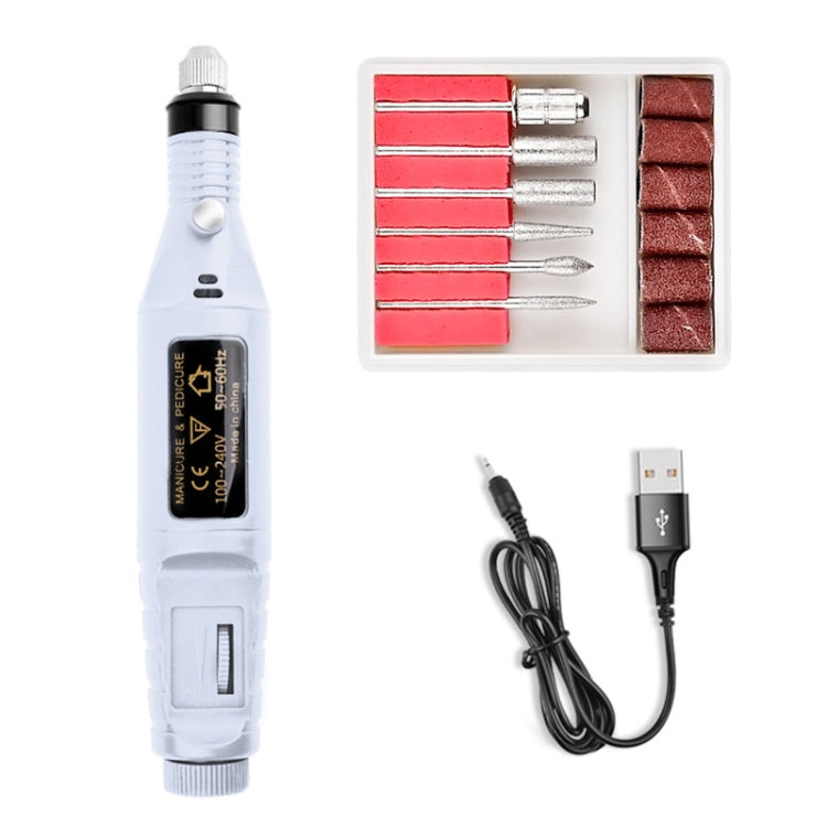 Mini Electrical Nail Grinding Machine USB Portable Electrical Grinder Set, USB White, USB Green, USB Pink, USB Black, USB Rose Red, USB Blue
