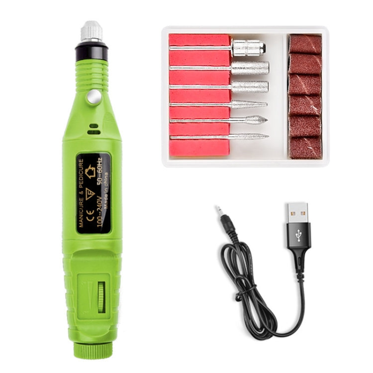 Mini Electrical Nail Grinding Machine USB Portable Electrical Grinder Set, USB White, USB Green, USB Pink, USB Black, USB Rose Red, USB Blue