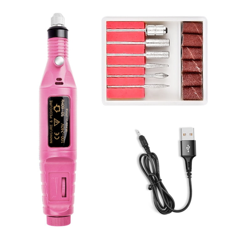 Mini Electrical Nail Grinding Machine USB Portable Electrical Grinder Set, USB White, USB Green, USB Pink, USB Black, USB Rose Red, USB Blue