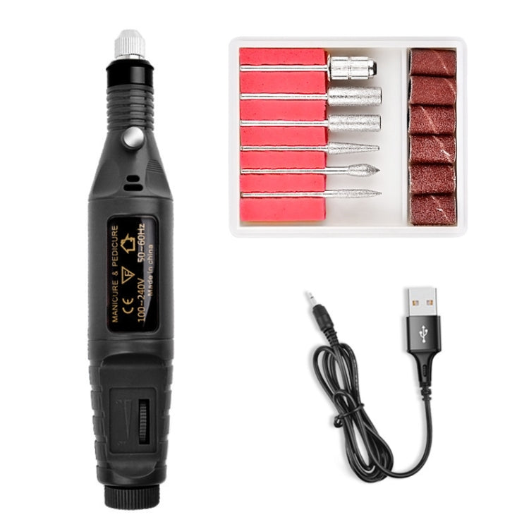 Mini Electrical Nail Grinding Machine USB Portable Electrical Grinder Set, USB White, USB Green, USB Pink, USB Black, USB Rose Red, USB Blue