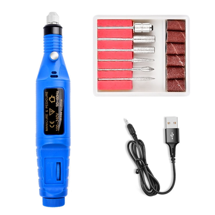 Mini Electrical Nail Grinding Machine USB Portable Electrical Grinder Set, USB White, USB Green, USB Pink, USB Black, USB Rose Red, USB Blue