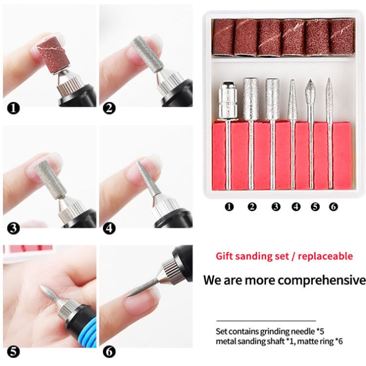 Mini Electrical Nail Grinding Machine USB Portable Electrical Grinder Set, USB White, USB Green, USB Pink, USB Black, USB Rose Red, USB Blue