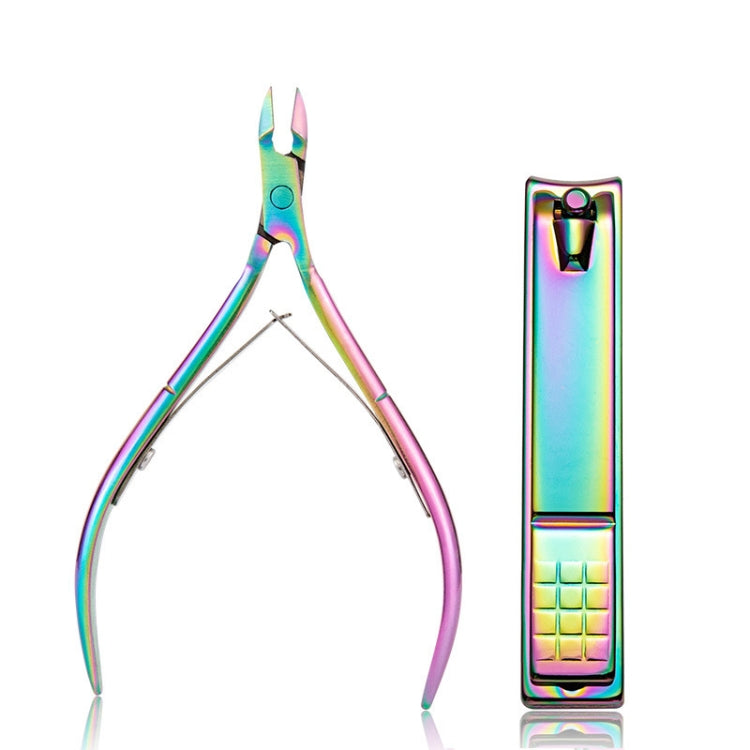 2 In 1 FABIYAN Color Titanium Nail Art Tool Set Dead Skin Shears Steel Push Nail File Pliers, 13 In 1, 14 In 1, 4 In 1, 2 In 1
