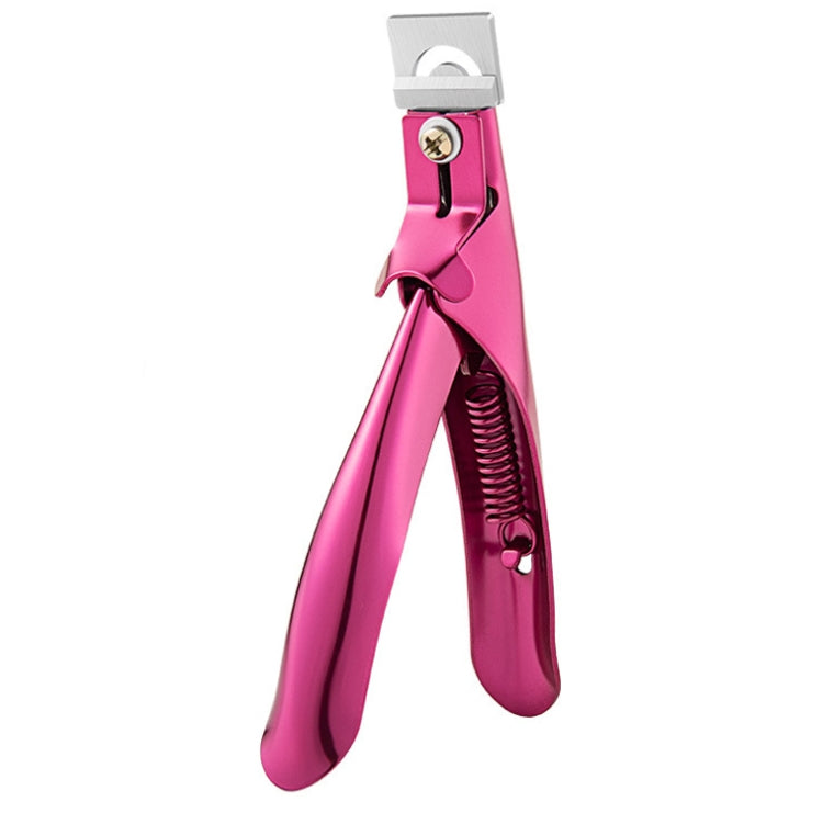 Nail Word Cut French U-Shaped Cut Fake Nail Cut Stainless Steel Nail Knife, Color Classification: Silver, Colorful Titanium 1, Golden, Silver, Electrophoretic Black, Electrophoretic Rose Red, Colorful Titanium 2