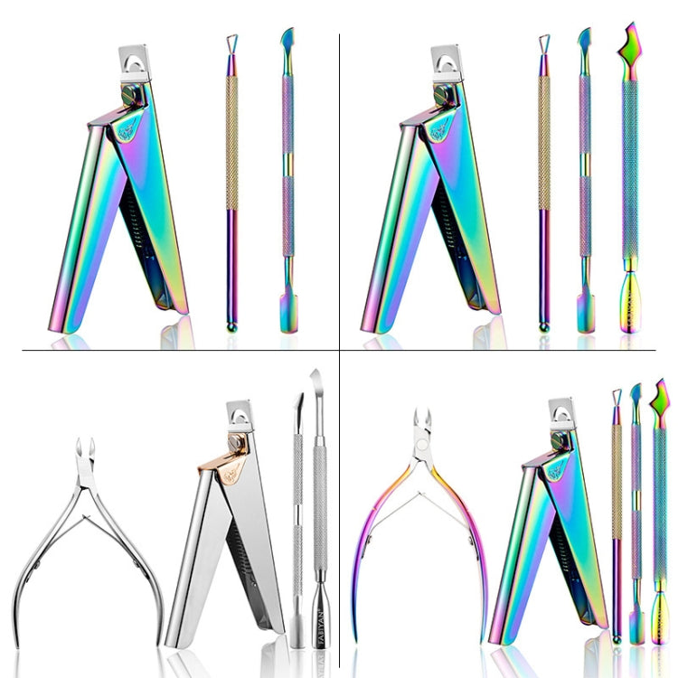 FABIYAN Nail Art Scissors Set Stainless Steel Nail Clippers Dead Skin Scissors Remover Steel Push, Set 1, Set 2, Set 3, Set 4, Set 5