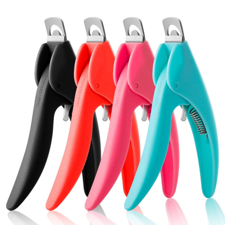 Nail Scissors U-Shaped Scissors DIY French Nail Fake Nail Scissors, Specification: Light Blue, Black, Rose Red, Blue With Hood, Black With Hood, Orange With Hood, Rose Red With Hood, Light Blue