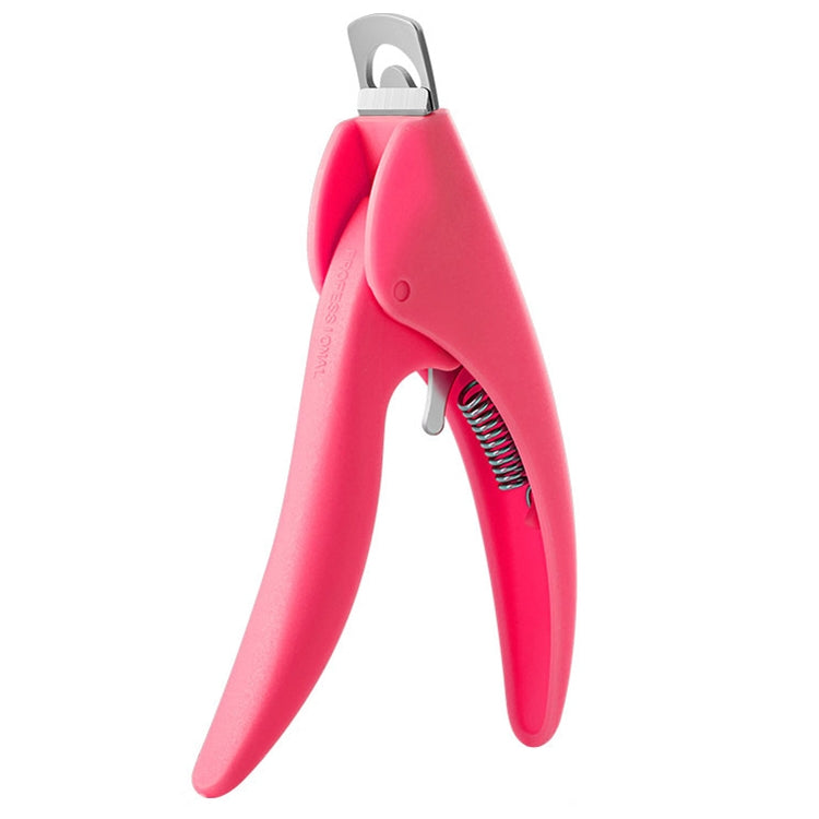 Nail Scissors U-Shaped Scissors DIY French Nail Fake Nail Scissors, Specification: Light Blue, Black, Rose Red, Blue With Hood, Black With Hood, Orange With Hood, Rose Red With Hood, Light Blue
