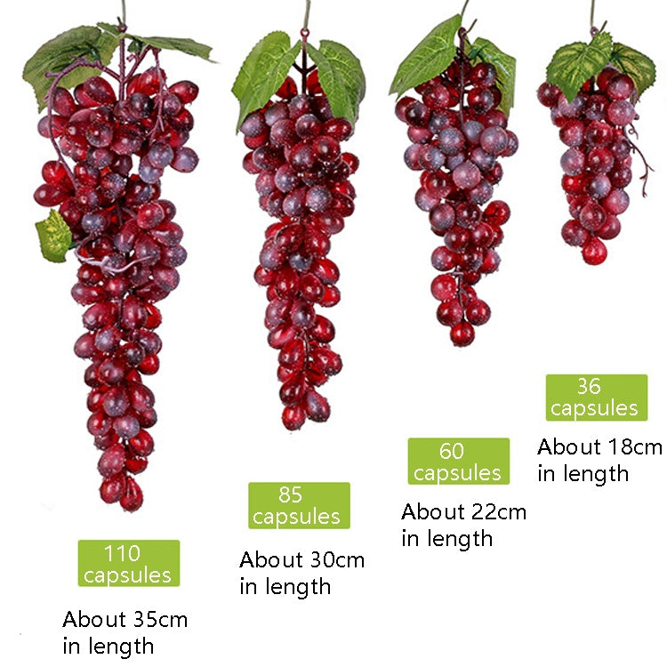 Simulation Fruit Simulation Grapes PVC with Cream Grape Shoot Props, 4 Bunches 36 Black Grapes, 4 Bunches 36 Green Grapes, 4 Bunches 36 Red Grapes, 4 Bunches 36 Grain Agate Grapes, 4 Bunches 36 Purple Grapes, 4 Bunches 60 Black Grapes������������������...