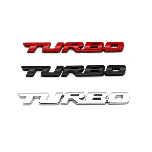8 PCS Car Alloy Modified Turbocharged TURBO Metal Car Sticker Sports Body Sticker Car Tail Label Side Decoration Sticker