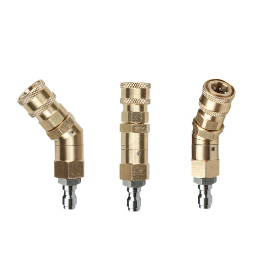 Car Wash Machine With High Pressure Air Conditioning Cleaning Nozzle 1/4 Copper Rotary Bending Joint 360 Degree Rotation Universal Fast Plug