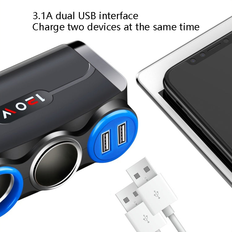 Car Cigarette Lighter Multi-Function Mobile Phone Charging USB Car Charge 12/24V Adapter Plug