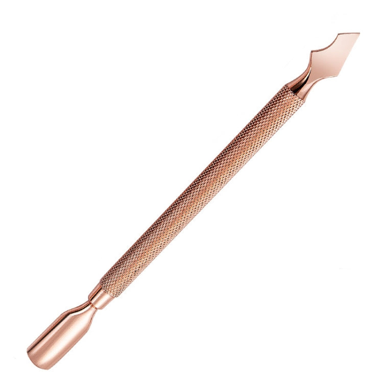 Stainless Steel Rose Gold Double-Headed Steel Push Dead Skin Scissors Nail Set,Style: D501, 01 Big Head, D501
