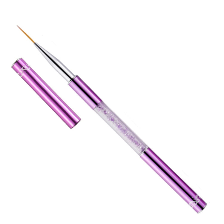 Nail Art Drawing Pen Purple Drill Rod Color Painting Flower Stripe Nail Brush With Pen Cover, Specification: 5mm, 20mm, 15mm, 11mm, 9mm, 7mm, 5mm