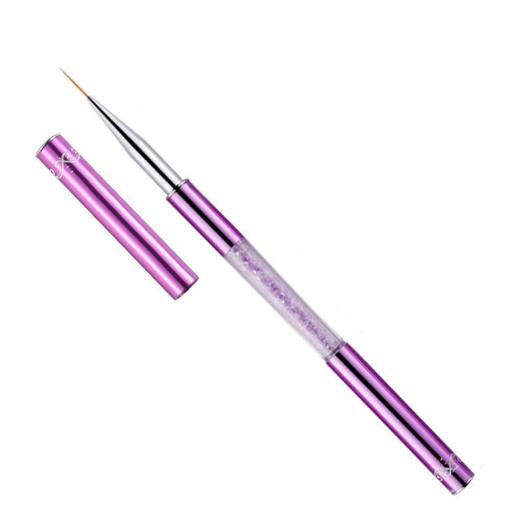 Nail Art Drawing Pen Purple Drill Rod Color Painting Flower Stripe Nail Brush With Pen Cover, Specification: 5mm, 20mm, 15mm, 11mm, 9mm, 7mm, 5mm
