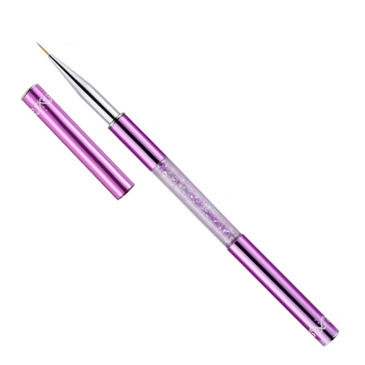 Nail Art Drawing Pen Purple Drill Rod Color Painting Flower Stripe Nail Brush With Pen Cover, Specification: 5mm, 20mm, 15mm, 11mm, 9mm, 7mm, 5mm