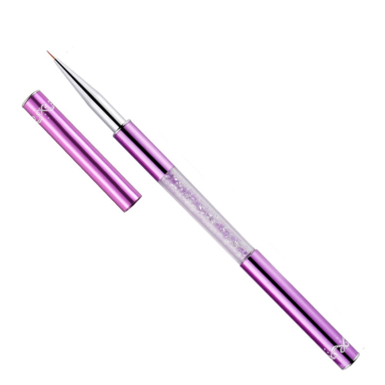 Nail Art Drawing Pen Purple Drill Rod Color Painting Flower Stripe Nail Brush With Pen Cover, Specification: 5mm, 20mm, 15mm, 11mm, 9mm, 7mm, 5mm