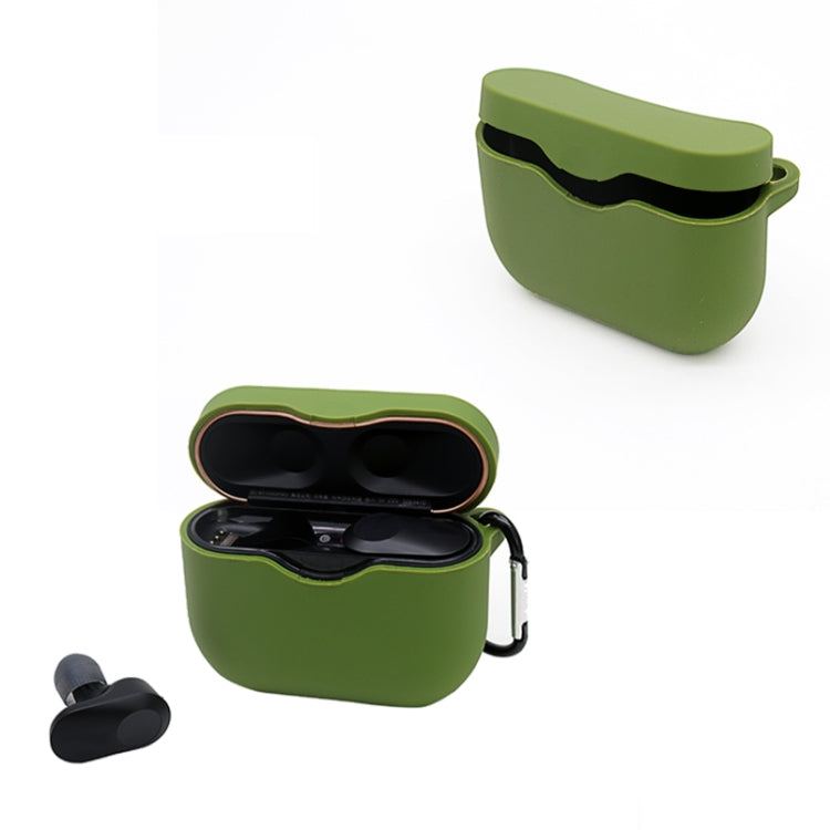 2 PCS Bluetooth Earphone Silicone Protective Cover with Hook For Sony WF-1000XM3, Pink, Mint Green, Transparent, Green, Lavender Purple