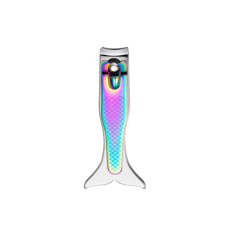 Small Color Titanium Nail Clipper Gradient Mermaid Handle Nail Clipper Nail Art Tool, 3 PCS Small, 3 PCS Large