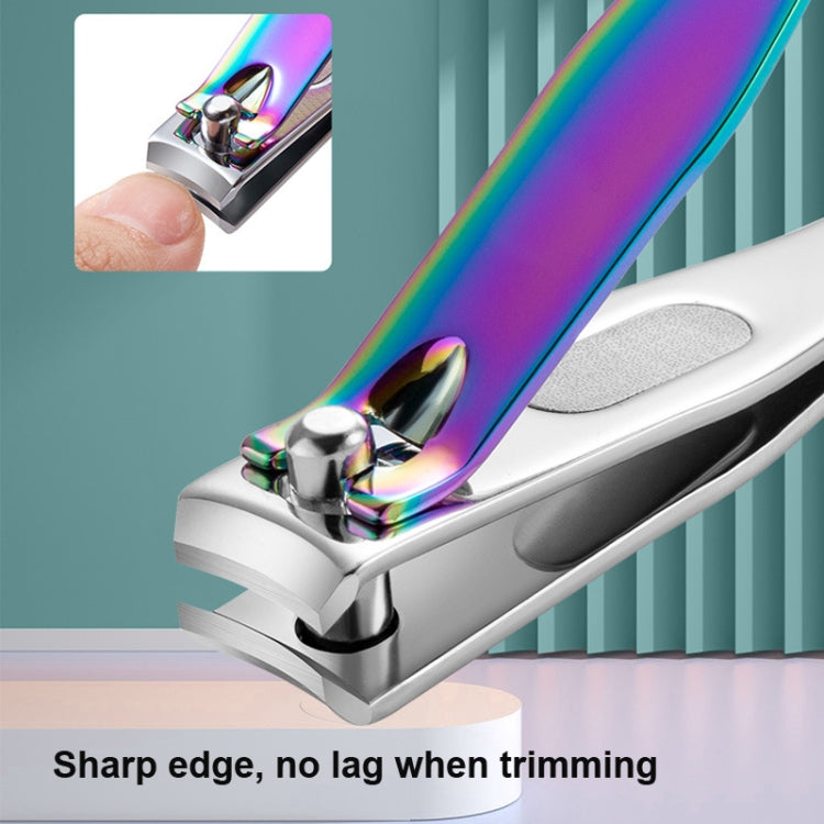 Small Color Titanium Nail Clipper Gradient Mermaid Handle Nail Clipper Nail Art Tool, 3 PCS Small, 3 PCS Large