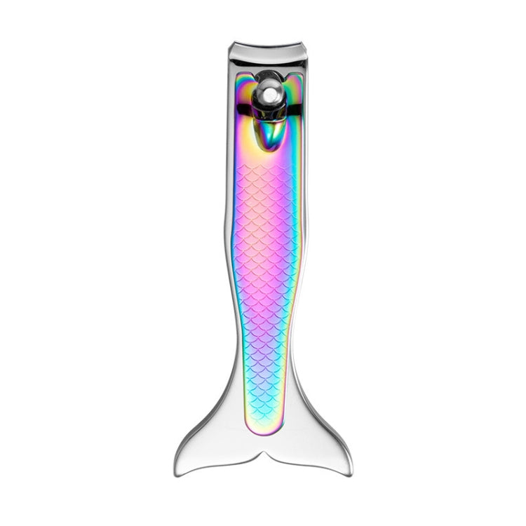 Small Color Titanium Nail Clipper Gradient Mermaid Handle Nail Clipper Nail Art Tool, 3 PCS Small, 3 PCS Large