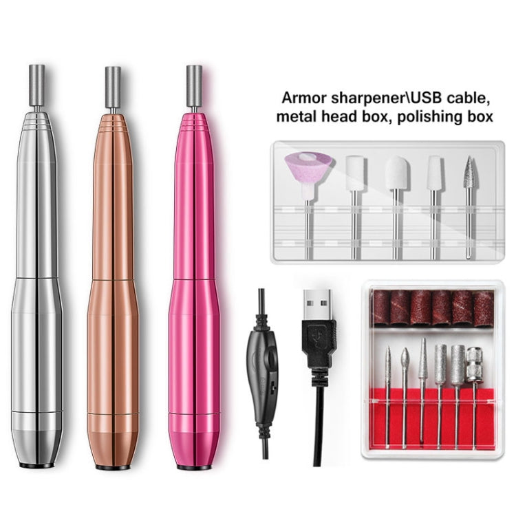 Aluminum Alloy Nail Grinding Machine USB Electric Nail Polish Remover, Nail Polish Remover(Rose Pink), Nail Polish Remover(Silver), Nail Polish Remover(Gold)