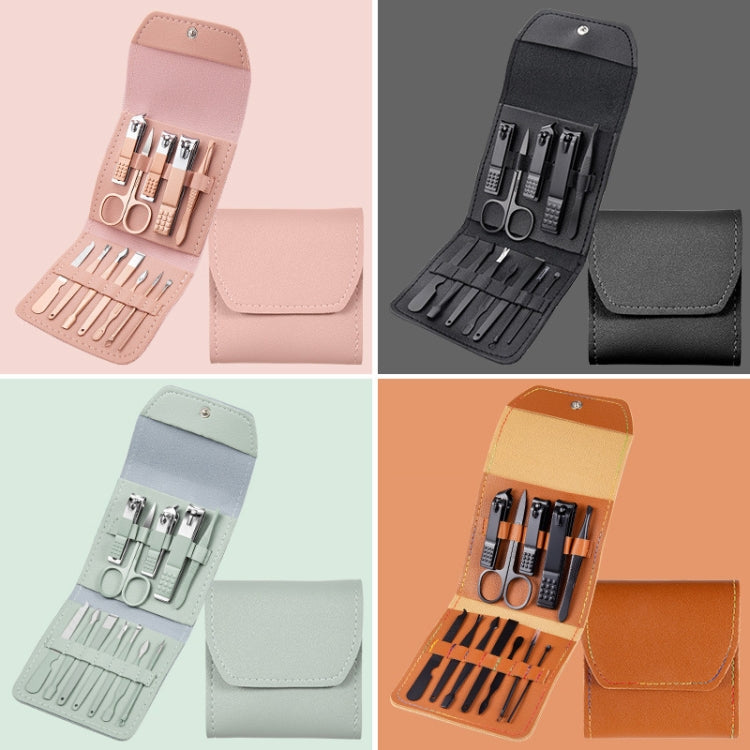 Nail Art Tool Set Nail Clippers Dead Skin Scissors Manicure Tool, 12 In 1 Matcha Green, 12 In 1 Coffee, 12 In 1 Black, 12 In 1 Pink, 16 In 1 Green, 16 In 1 Matcha Green, 16 In 1 Pink, 16 In 1 Coffee, 16 In 1 Blue, 16 In 1 Purple