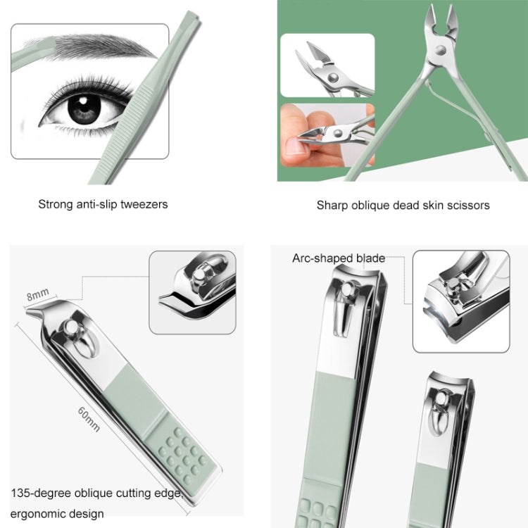 Nail Art Tool Set Nail Clippers Dead Skin Scissors Manicure Tool, 12 In 1 Matcha Green, 12 In 1 Coffee, 12 In 1 Black, 12 In 1 Pink, 16 In 1 Green, 16 In 1 Matcha Green, 16 In 1 Pink, 16 In 1 Coffee, 16 In 1 Blue, 16 In 1 Purple
