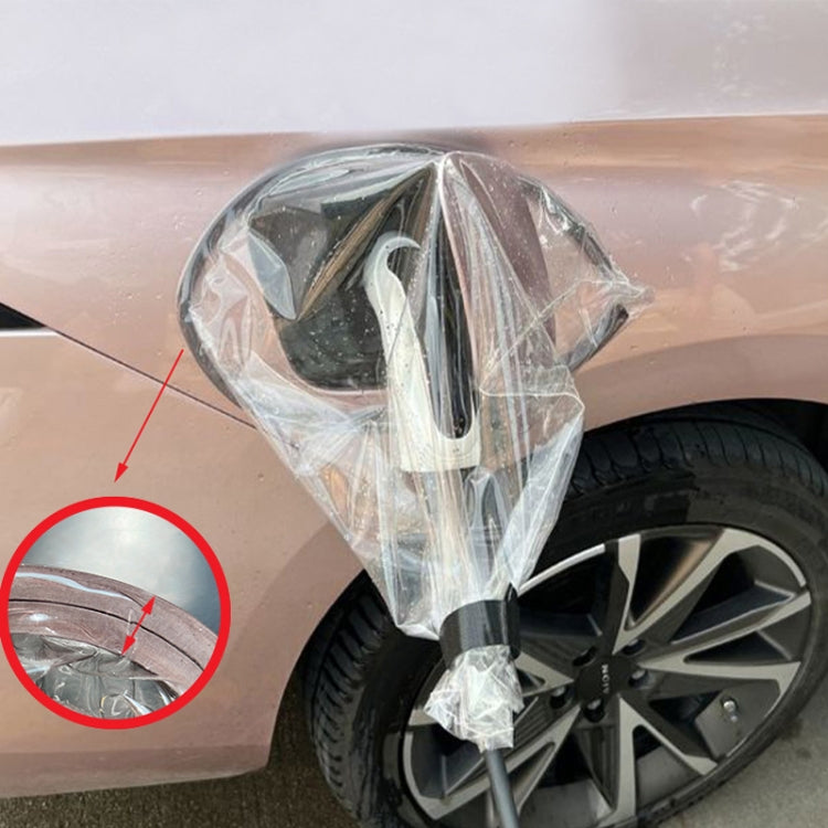 New Energy Vehicle Charging Port Waterproof Protective Cover, Color:, Transparent, Black, Gray White, Silver, Bear Khaki, Bear Pink, Bear Blue