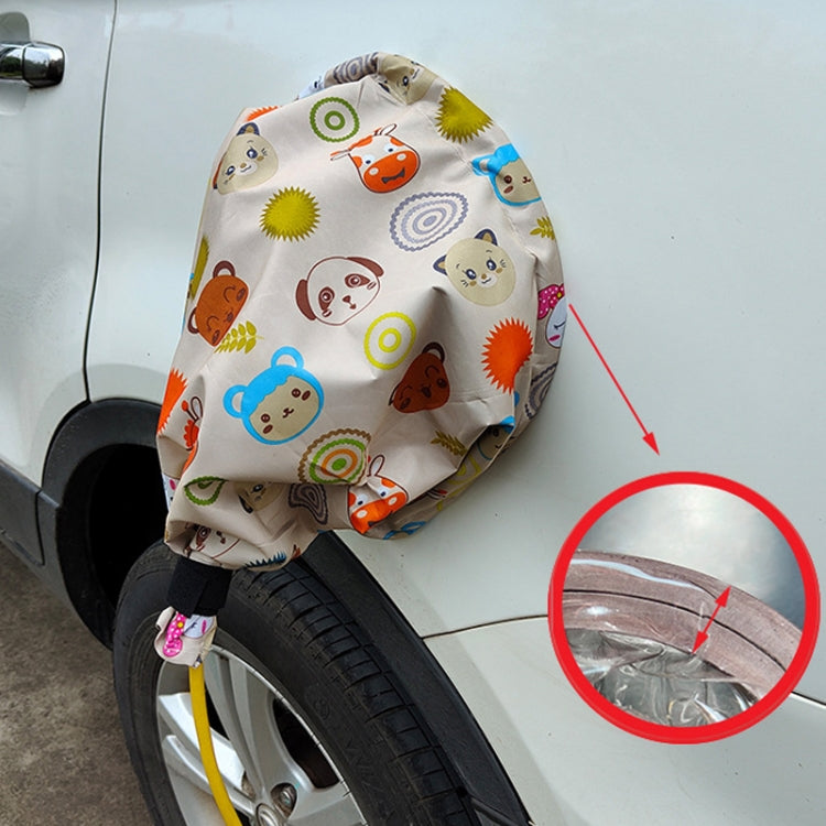 New Energy Vehicle Charging Port Waterproof Protective Cover, Color:, Transparent, Black, Gray White, Silver, Bear Khaki, Bear Pink, Bear Blue