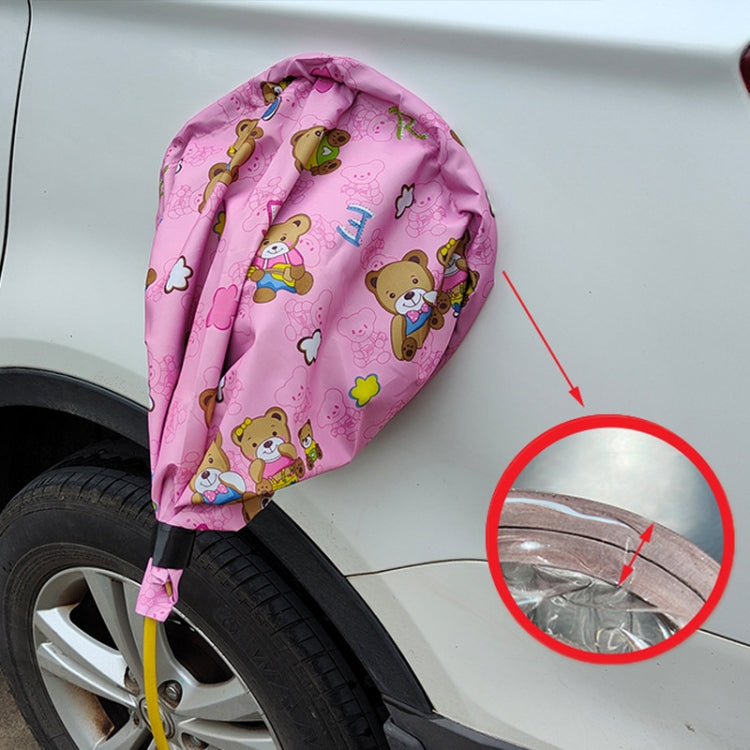 New Energy Vehicle Charging Port Waterproof Protective Cover, Color:, Transparent, Black, Gray White, Silver, Bear Khaki, Bear Pink, Bear Blue
