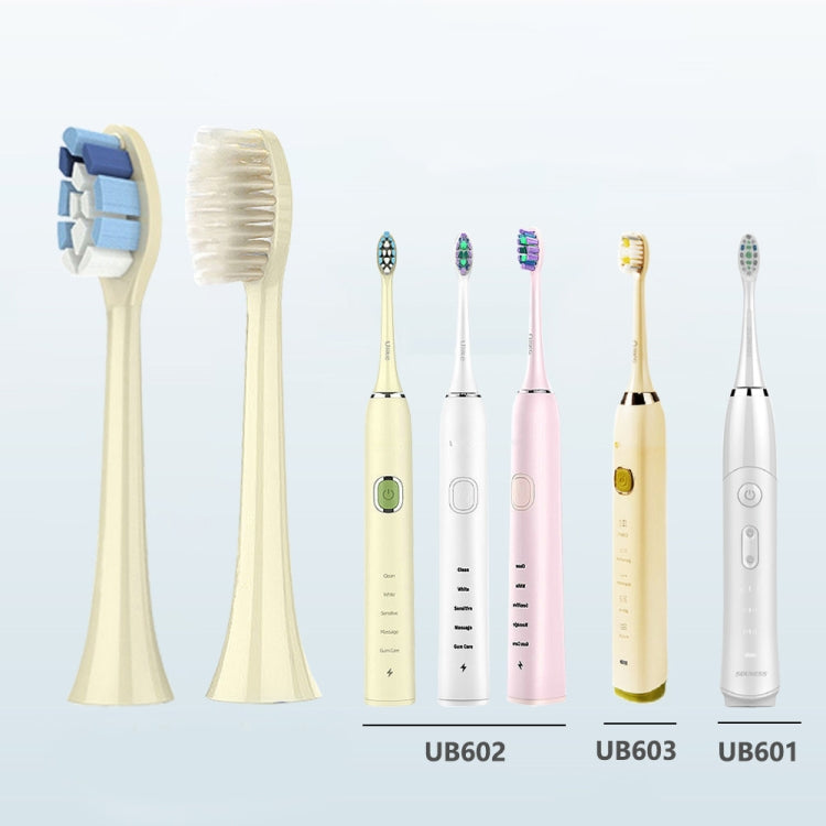 2 PCS Electric Toothbrush Head for Ulike UB602 UB603 UB601,Style:, Bright White  Green, Bright White Type White, Soft -sensitive White, Basic Clean White, Basic Cleaning Pink