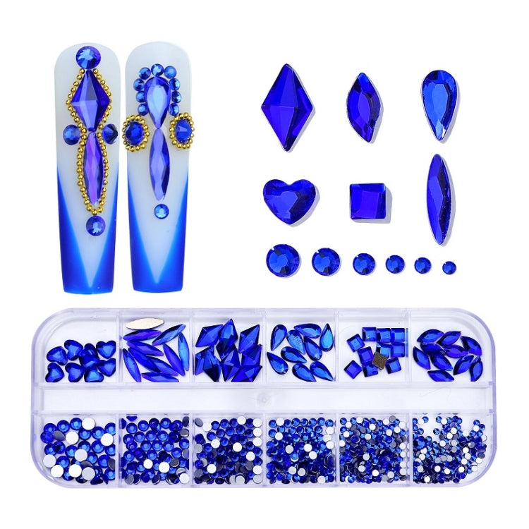 12 Grid Flat Bottom Shaped Nail Rhinestones Nail Decoration, 01, 02, 03, 04, 05, 06, 07, 08, 10, 11, 12, 13, 14, 15, 16, 18, 19, 20, 21, 22, 23, 24, 25, 26, 28