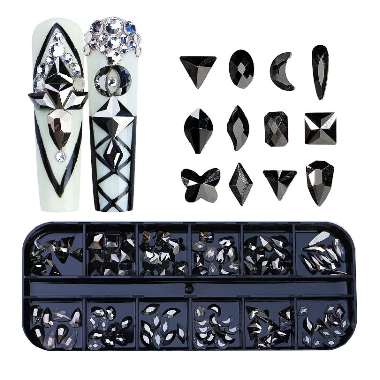 12 Grid Flat Bottom Shaped Nail Rhinestones Nail Decoration, 01, 02, 03, 04, 05, 06, 07, 08, 10, 11, 12, 13, 14, 15, 16, 18, 19, 20, 21, 22, 23, 24, 25, 26, 28