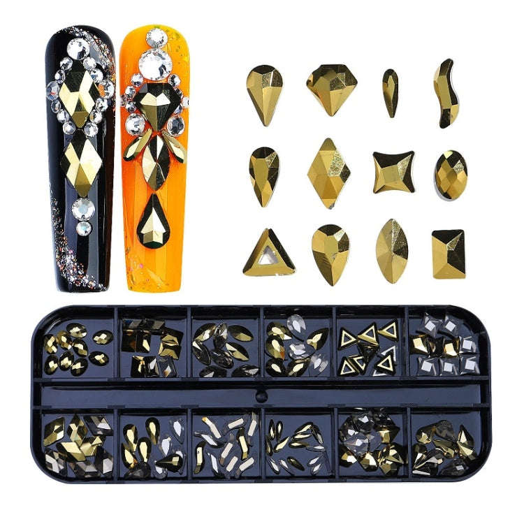 12 Grid Flat Bottom Shaped Nail Rhinestones Nail Decoration, 01, 02, 03, 04, 05, 06, 07, 08, 10, 11, 12, 13, 14, 15, 16, 18, 19, 20, 21, 22, 23, 24, 25, 26, 28