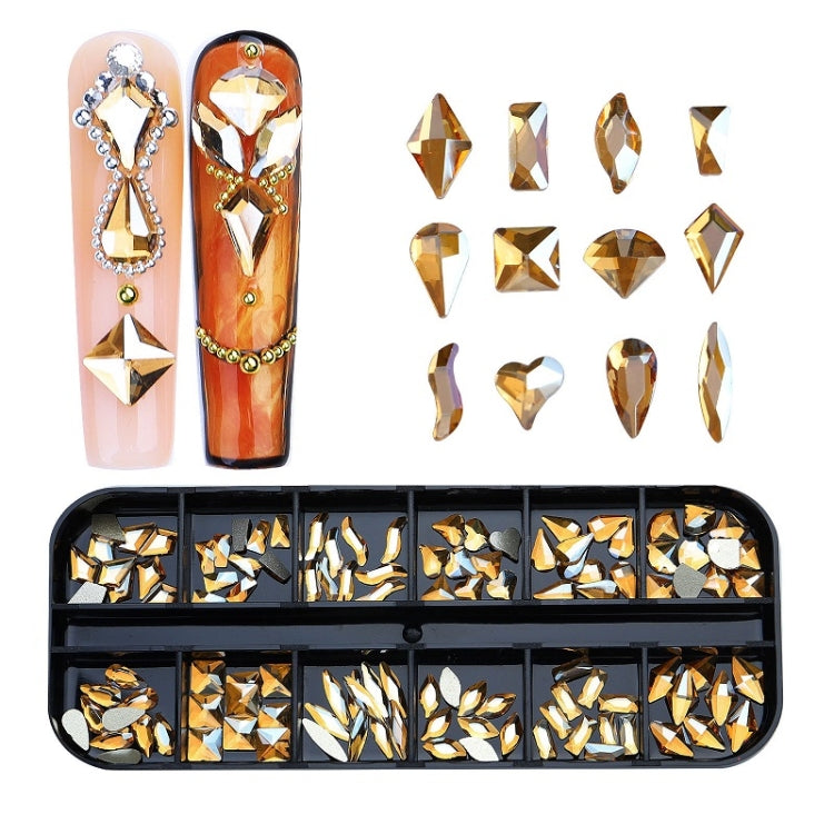 12 Grid Flat Bottom Shaped Nail Rhinestones Nail Decoration, 01, 02, 03, 04, 05, 06, 07, 08, 10, 11, 12, 13, 14, 15, 16, 18, 19, 20, 21, 22, 23, 24, 25, 26, 28