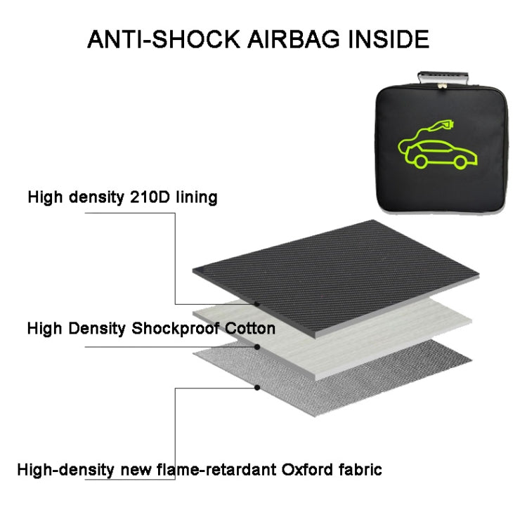 Car Charging Cable Storage Bag Carry Bag For Electric Vehicle Charger Plugs,Spec:, Round Without Logo, Round  With Logo, Square Without Logo, Square With Logo, Large With Logo, Large Without Logo