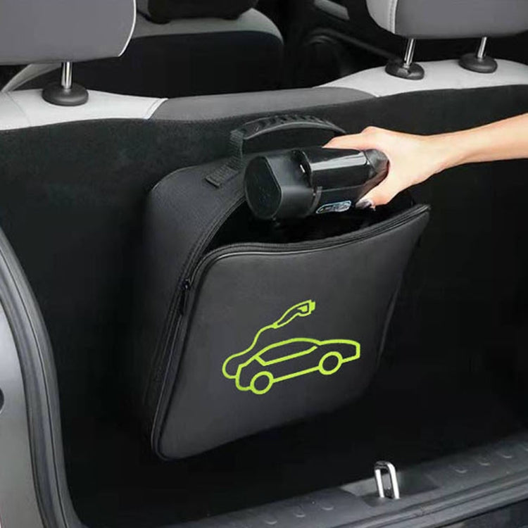 Car Charging Cable Storage Bag Carry Bag For Electric Vehicle Charger Plugs,Spec:, Round Without Logo, Round  With Logo, Square Without Logo, Square With Logo, Large With Logo, Large Without Logo