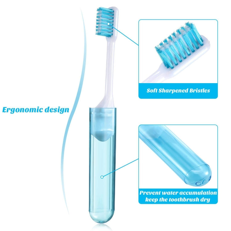 Portable Business Trip Folding Toothbrush Multi-color Super Soft Bristles Toothbrush, 6 PCS/Set, 4 PCS/Set