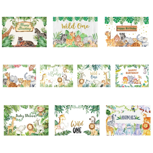 1.5m x 1m Animal Forest Cartoon Birthday Party Banquet Decoration Photo Background Cloth
