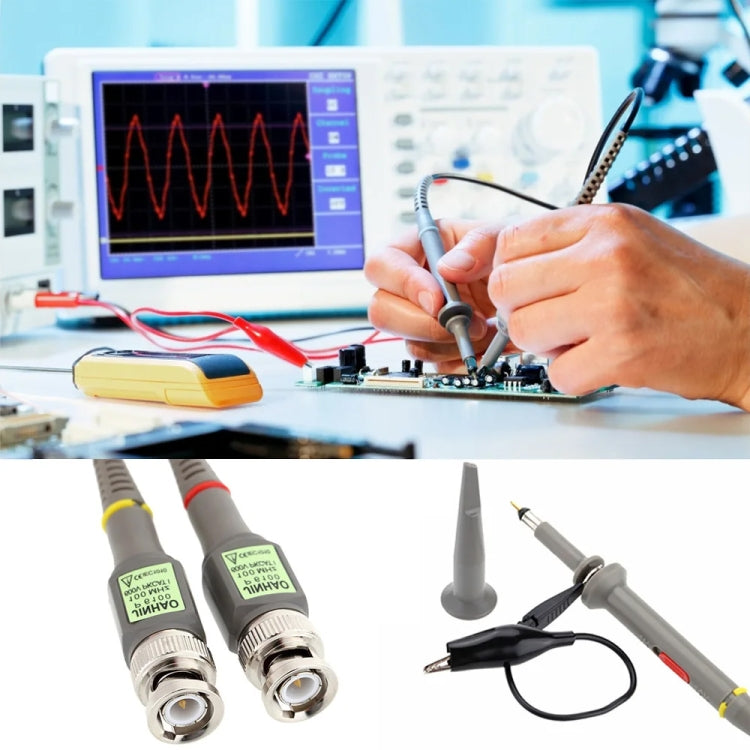 2pcs   P6100 Oscilloscope Probe DC-100MHz BNC Connectors Scope Clip Probe, P6100