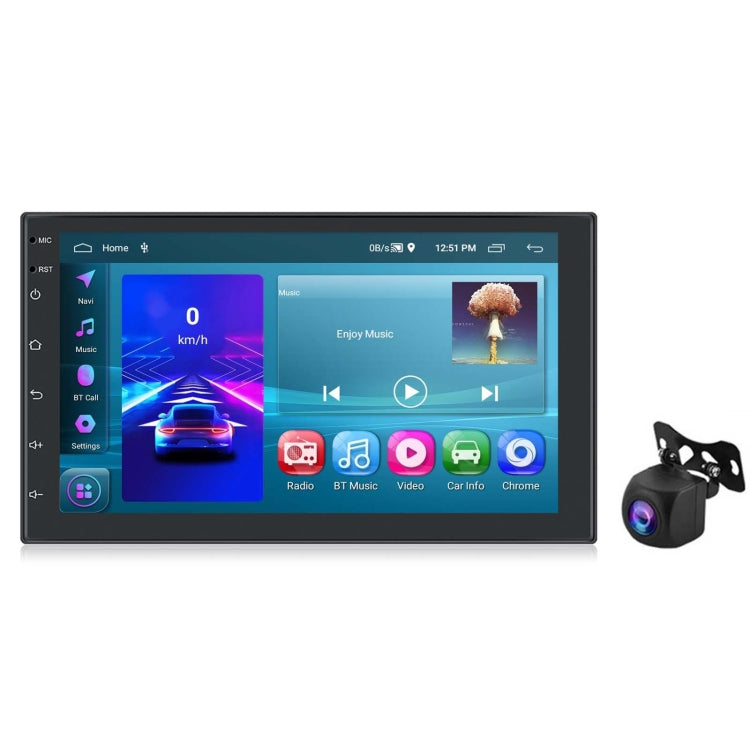 A3194 7 Inch Android 11 Central Control Carplay 2+32G Car Large Screen Navigation Reversing Video Player, Style:, Standard, Standard+AHD Camera