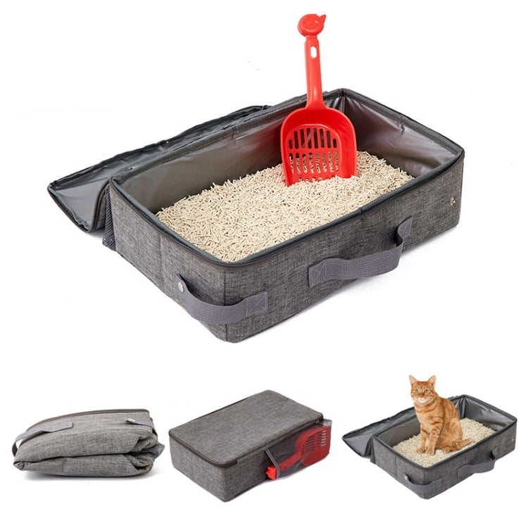 Foldable Oxford Cloth Portable Cat Litter Box Pet Bag, 24x40cm, 35x45cm