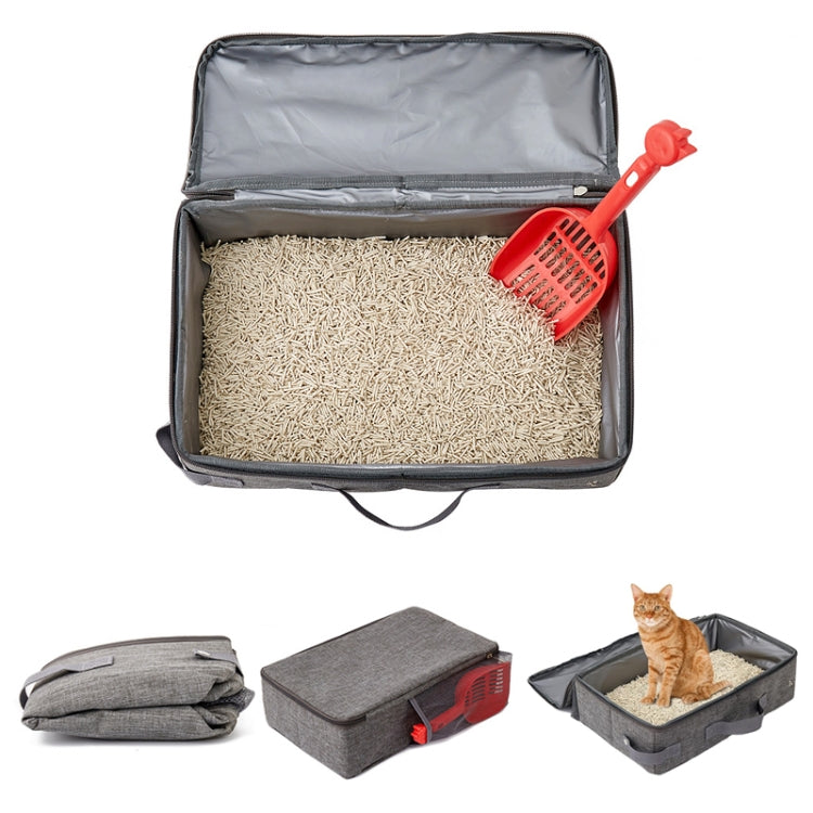Foldable Oxford Cloth Portable Cat Litter Box Pet Bag, 24x40cm, 35x45cm