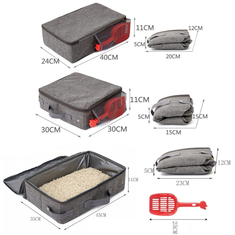 Foldable Oxford Cloth Portable Cat Litter Box Pet Bag, 24x40cm, 35x45cm