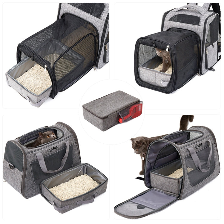 Foldable Oxford Cloth Portable Cat Litter Box Pet Bag, 24x40cm, 35x45cm