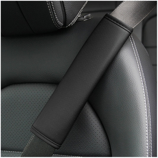 Skin Feeling Car Leather Seat Belt Cover Shoulder Pads
