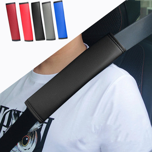 Skin Feeling Car Leather Seat Belt Cover Shoulder Pads